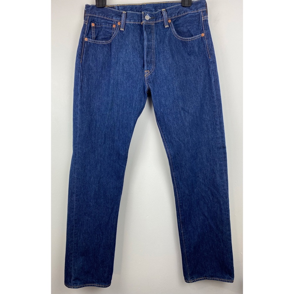 Levi’s 501 Original size W34 L32 Men’s Blue Straight Leg Button Fly Jeans